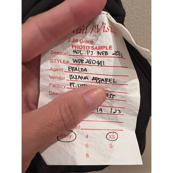 Pure Jill Womens Black Wrap Dress XS Classic Staple Minimalist Office Vixen - Picture 5 of 9